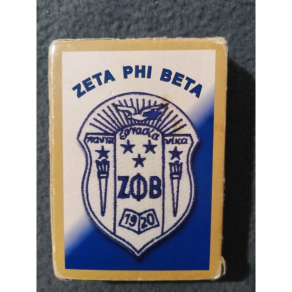 Zeta Phi Beta ZΦB Sorority Playing Cards Deck Standard Poker Size 1920 Crest